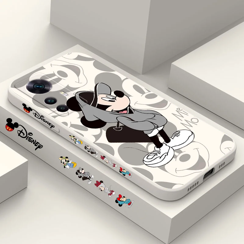 Disney Mickey Minnie Mouse Telefoną Atveju Xiaomi Mi 12S 12 12X 11i 11T 11 10 10S 10T Pro Lite Ultra Skysčio Kairėje Virvę TPU 4