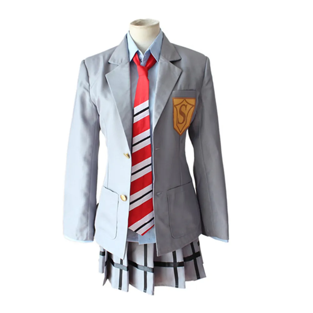 Jūsų Melas balandžio Miyazono Kaori Arima Kousei Cosplay Kostiumų Japonų Anime mokyklines Uniformas Helovinas Fancy Kostiumas 2
