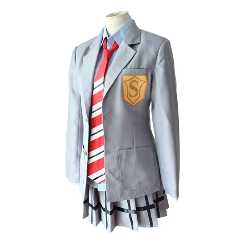 Jūsų Melas balandžio Miyazono Kaori Arima Kousei Cosplay Kostiumų Japonų Anime mokyklines Uniformas Helovinas Fancy Kostiumas 4