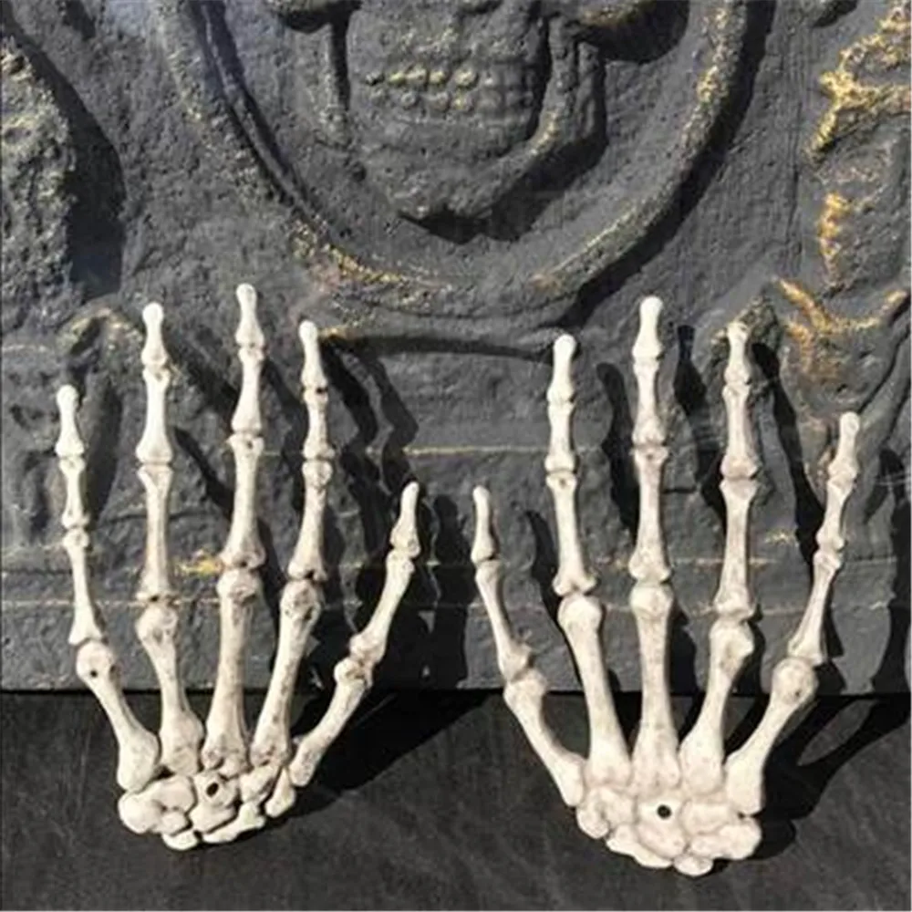 Helovinas Baisu Rekvizitai Plastiko Skeletas Rankas, Realus Gyvenimas Dydžio Plastiko Netikrą Žmogaus Rankos Kaulų Haunted House Apdaila