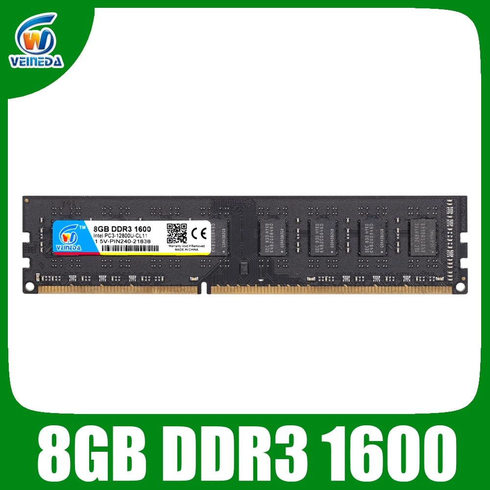 VEINEDA DDR3 4GB 8GB Memoria Ram ddr 3 1333 1600 Dėl Visų ar kai kurių AMD Desktop PC3-12800 Suderinama 2GB Nauja 2