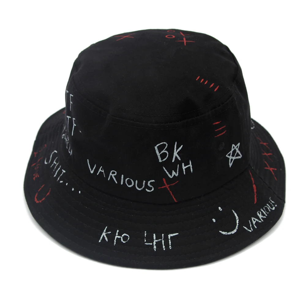 FOXMOTHER Naujas Hip-Hop Juoda Balta Raidė Grafiti Kibirą Kepurės Fishman Skrybėlę Chapeau Femme Vyriškos Kepurės Korėja 1