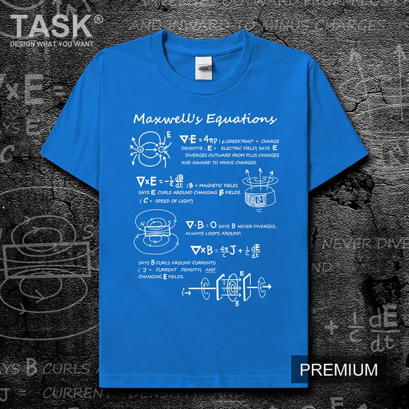 Elektromagnetinio Fizikos Maksvelo Lygties Formulė Atspausdintas T-Shirt Vasaros Medvilnės O-Kaklo trumpomis Rankovėmis Unisex Marškinėliai Naujas Dydis S-3XL 4