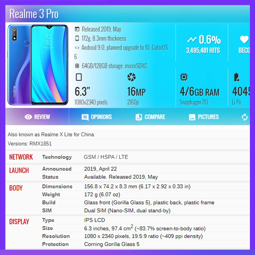 Originalą Realme 3 Pro RMX1851 LCD Ekranas Jutiklinis Ekranas skaitmeninis keitiklis Pakeitimo