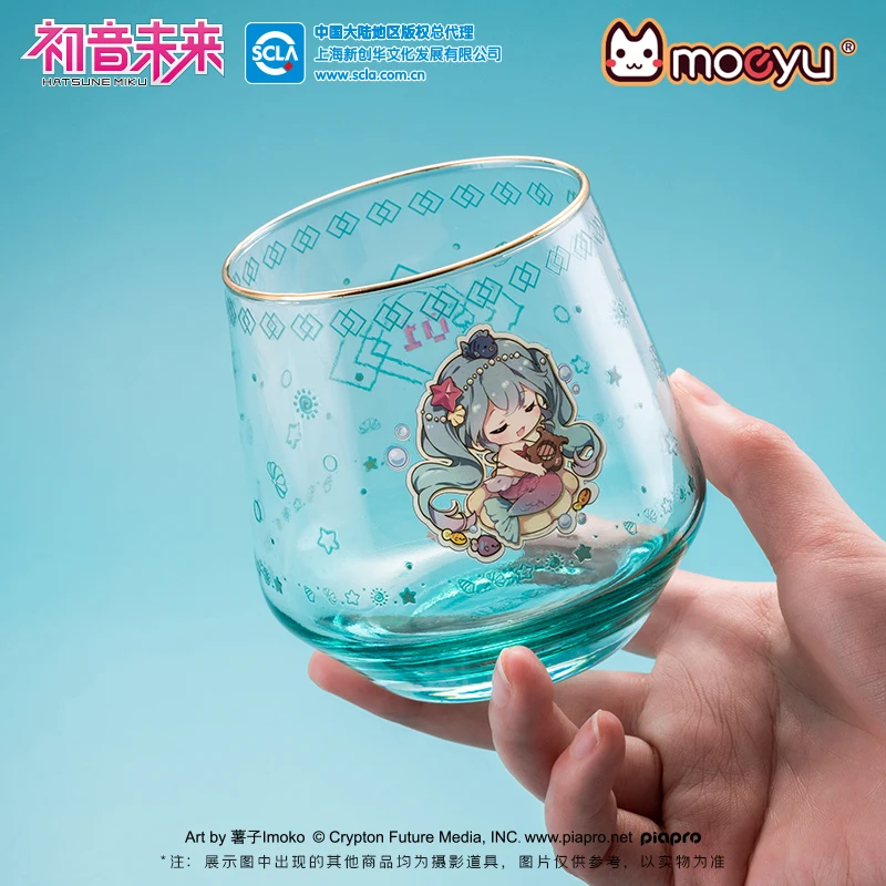 Moeyu Anime Miku Stiklo Puodelis Kavos, Arbatos, Pieno, Sulčių, Puodelis Kūrybos Pad Mat Japonijos Animacinių Filmų Kawaii Puodeliai Manga Drinkware Vocaloid Cosplay 2