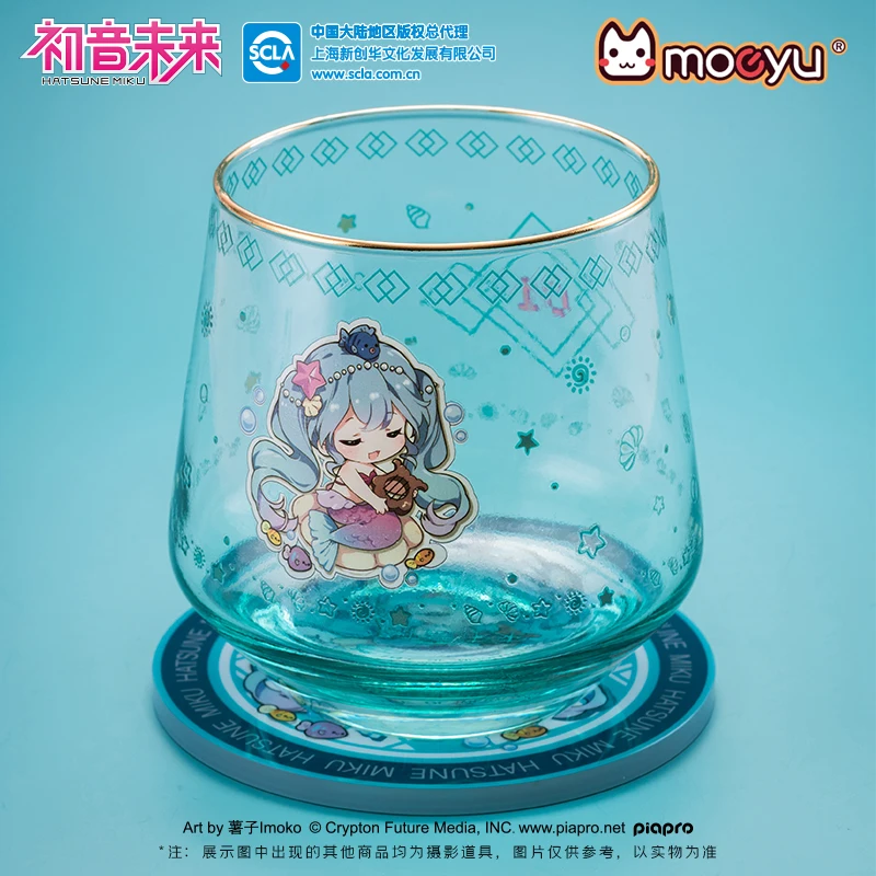 Moeyu Anime Miku Stiklo Puodelis Kavos, Arbatos, Pieno, Sulčių, Puodelis Kūrybos Pad Mat Japonijos Animacinių Filmų Kawaii Puodeliai Manga Drinkware Vocaloid Cosplay 3