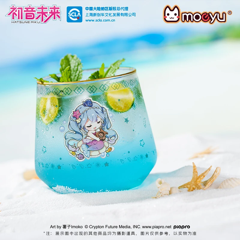 Moeyu Anime Miku Stiklo Puodelis Kavos, Arbatos, Pieno, Sulčių, Puodelis Kūrybos Pad Mat Japonijos Animacinių Filmų Kawaii Puodeliai Manga Drinkware Vocaloid Cosplay 5