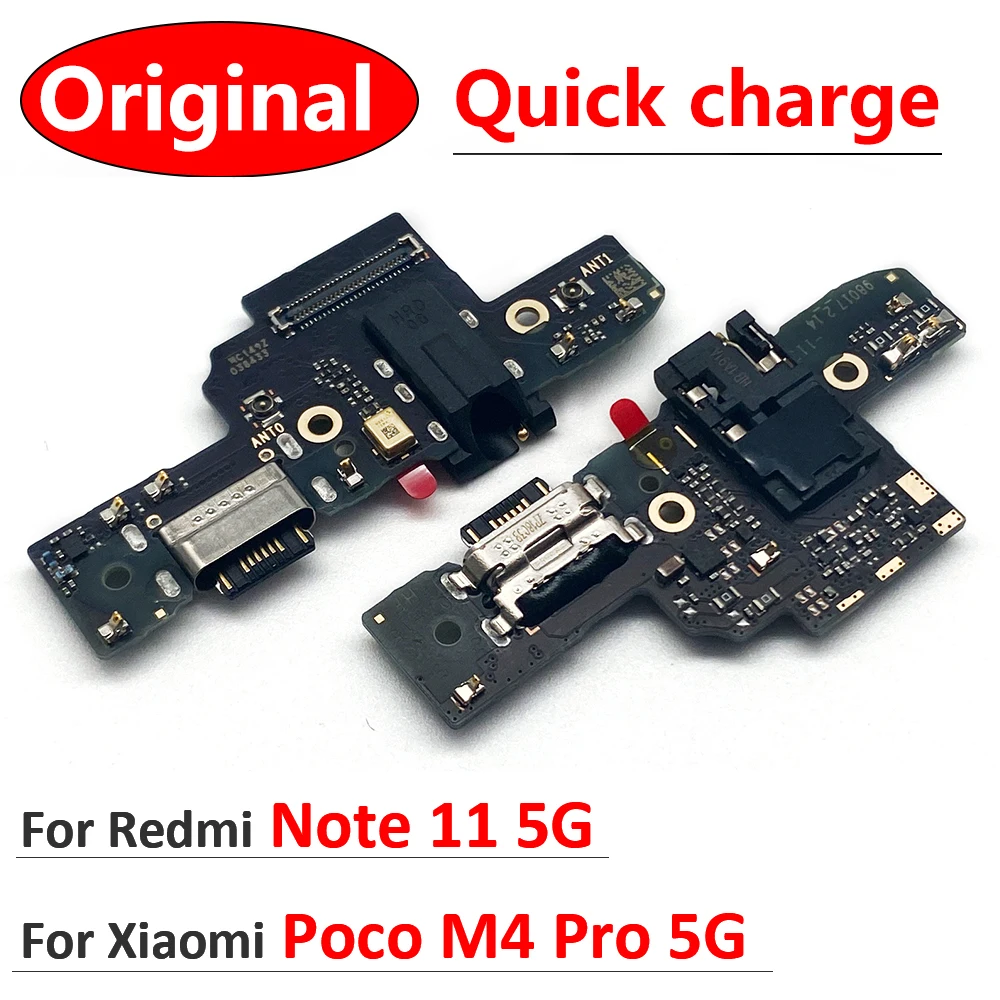 Originalus USB Įkroviklio Lizdas kištukinis Sujungiklis, Įkroviklis Valdybos Flex Mikrofonas Xiaomi Poco M4 Pro Redmi 11 Pastaba 11S 5G