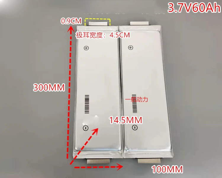 Trijų komponentų polimero ličio baterija 3.7 V 60A Originalus Maitinimo Ličio Ląstelių Monomero Energijos Saugojimas 