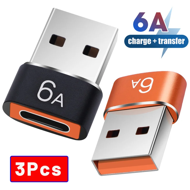 6A USB OTG, Kad C Tipo Duomenų Perdavimo Adapteris C Tipo Moteris Male USB Keitiklis Greito Įkrovimo Adapteris Nešiojamas kompiuteris 