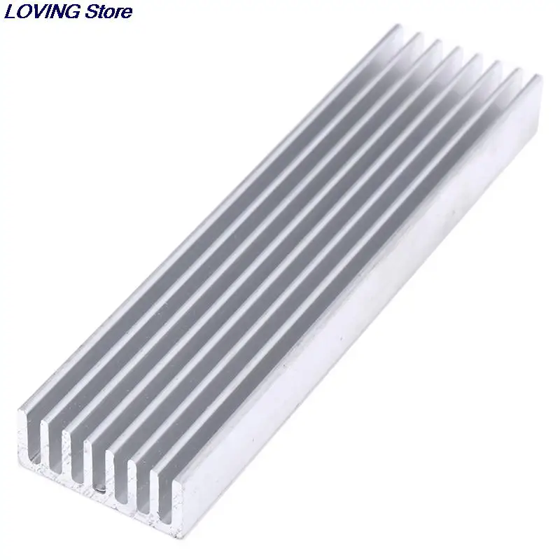 Ekstruzinio Aliuminio Heatsink Didelės Galios LED IC Chip Aušintuvo Radiatoriaus Šilumos Kriaukle Išskleidžiamajame Laivo 100*25*10 mm 2