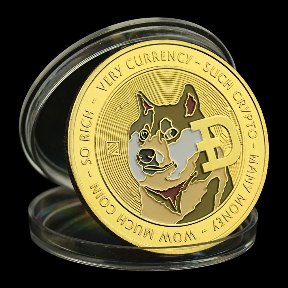 Dogecoin Yra Žmonių Kriptografijos Kolekcines, Auksą, Sidabrą, Suvenyrų Monetos Ne valiuta Surinkimo Dovana Proginės Monetos