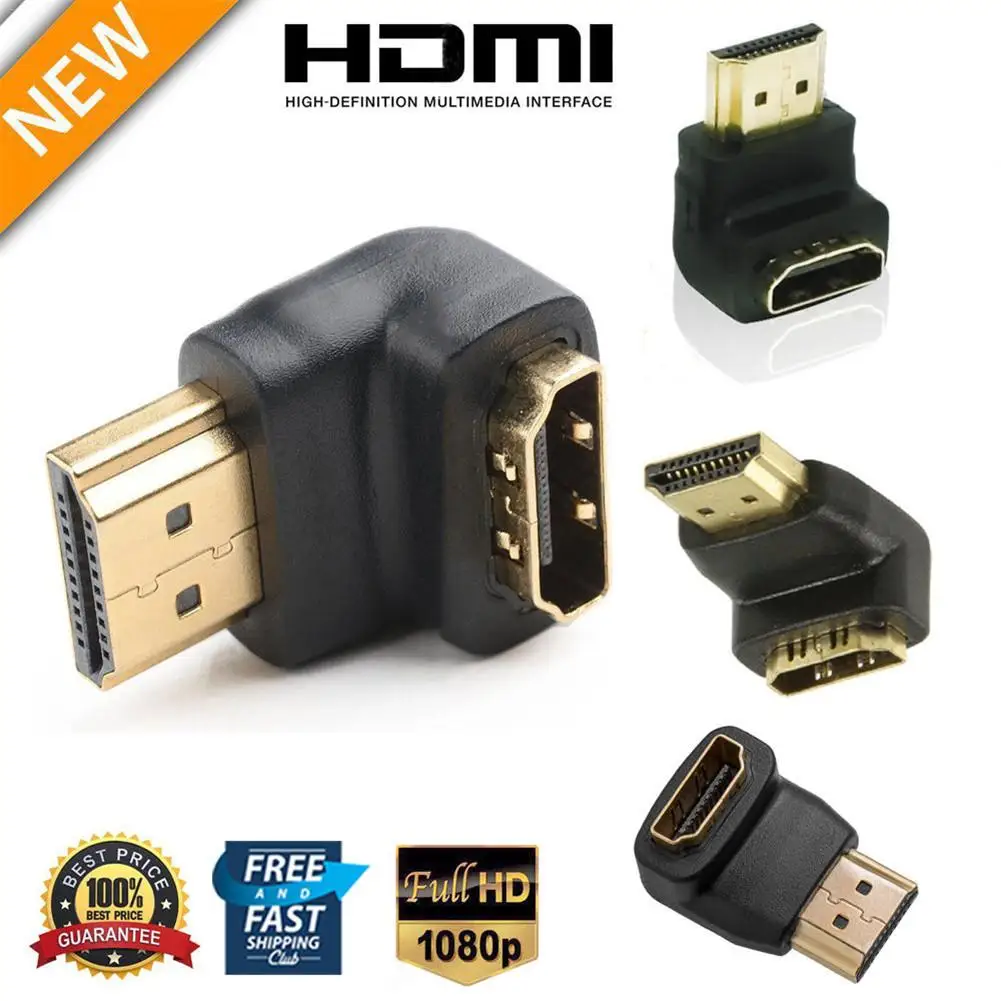 HDMI suderinamus Adapteris 90 270 Laipsniu stačiu Kampu 4K HDMI suderinamus Extender Vyrų ir Moterų L-type Kabelio Jungtis Priedai 0