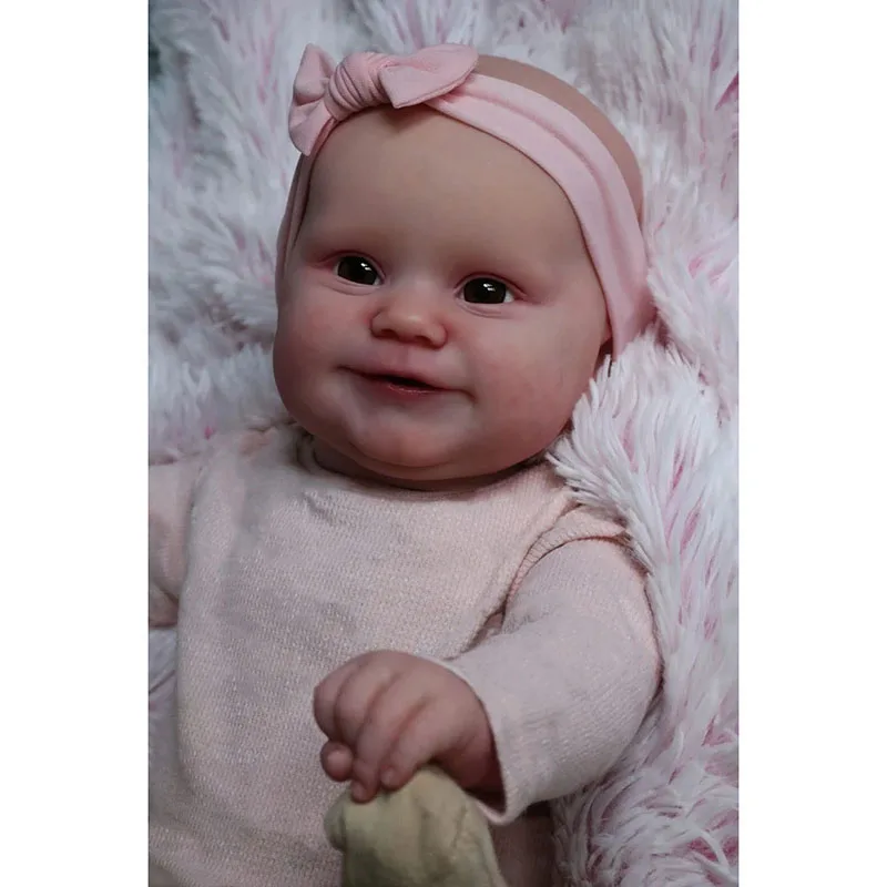 49CM Jau Dažytos Lėlės Maddie Minkštas Kūno Džiugu Baby Doll, Tikroviška 3D Odos Kelių Sluoksnių Tapyba Meno Lėlės