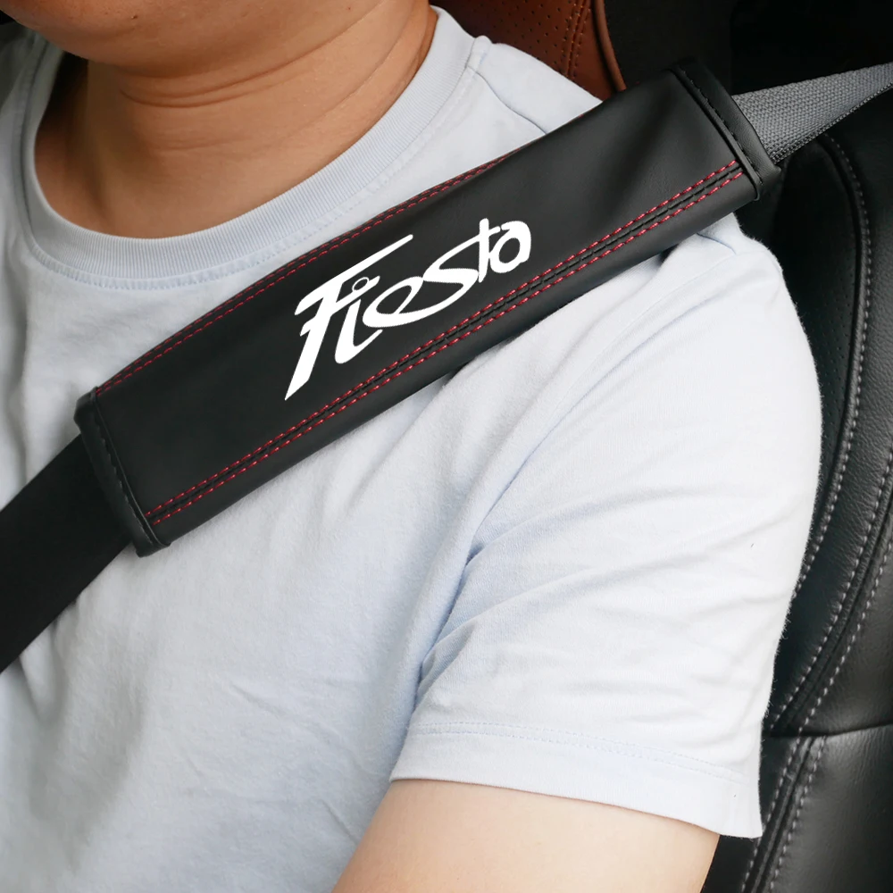 1 vnt. Automobilio Sėdynės Diržo apsaugos Apsaugoti pečių Automobilių Apdailos Dirželis Padas Ford Fiesta saugos Diržų Auto Interjero Aksesuarai 2