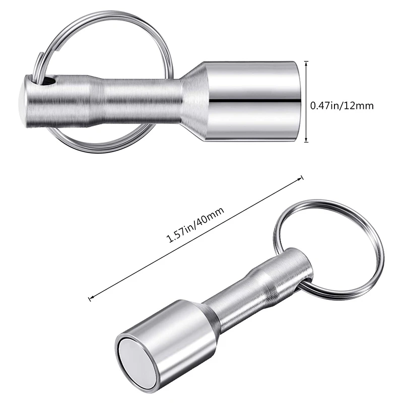 6 Gabalus Metalo Magnetas Keychain Magnetinio Keychain Kišenėje paketų prižiūrėtojų raktinę Magneto Laikiklio su Split Žiedas Papuošalai Bandymo Magnetas 2