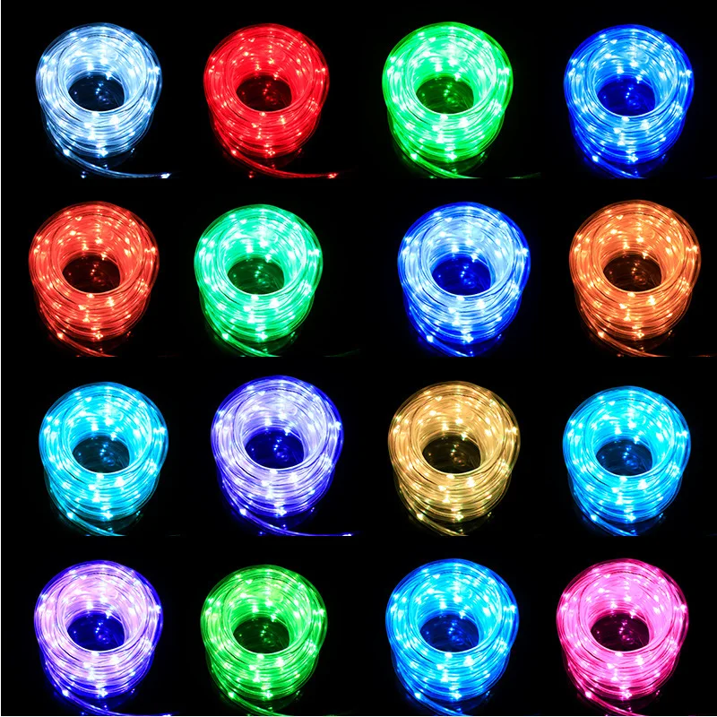 12/22M LED Lauko Vandeniui Vamzdis Virvę Striptizo Styginių Šviesos USB Nuotolinis RGB Lempos Girliandą Vestuvių Namų Dekoro Pasakų Šviesos Eilutę 5