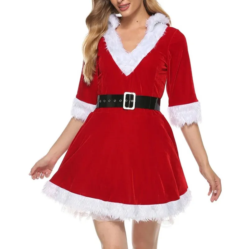 Cosplay Kostiumai, Moteriški Vakariniai kostiumai, rudenį, Žiemos dress Ponia Claus Ponios Kalėdų dress seksuali Santa hoodie