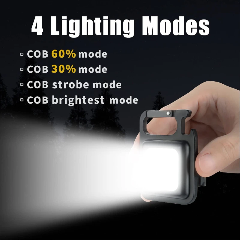 Mini Darbo Šviesos diodų (LED Kempingo Žibintas 6cm Žibintuvėlis Akinimo COB Pultelio Šviesos USB Įkrovimo Avariniai Žibintai Stiprus Magnetinis Šviesos 0