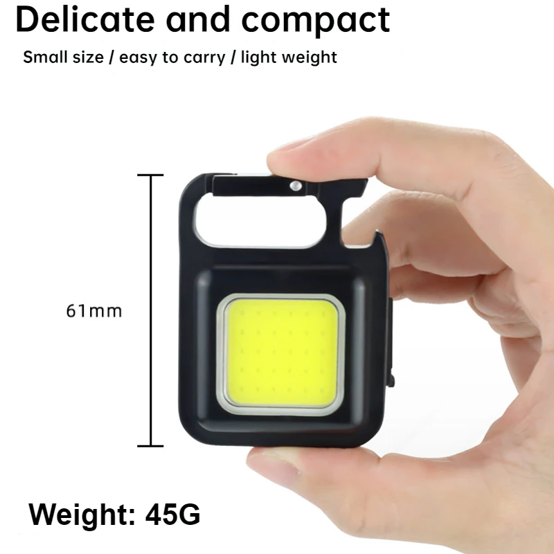 Mini Darbo Šviesos diodų (LED Kempingo Žibintas 6cm Žibintuvėlis Akinimo COB Pultelio Šviesos USB Įkrovimo Avariniai Žibintai Stiprus Magnetinis Šviesos 3