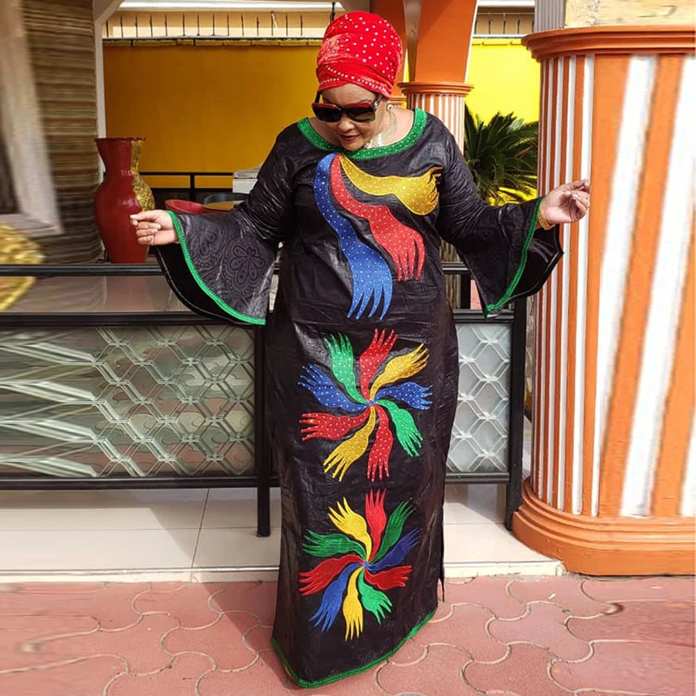 H&D Afrikos Suknelės Moterims Heidi Bazin Riche Tradicija Siuvinėjimo Lady Suknelė Ankara Drabužius, Drabužius Šalis, Chalatai Sijonas